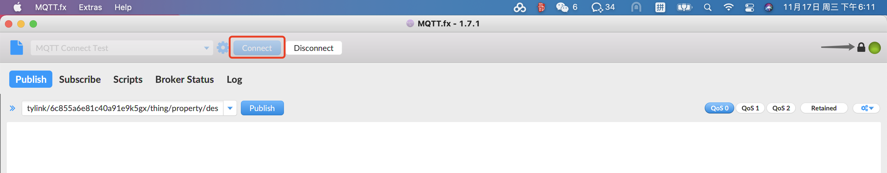 模拟设备使用涂鸦开放的 MQTT 协议接入涂鸦云-MQTT中文站