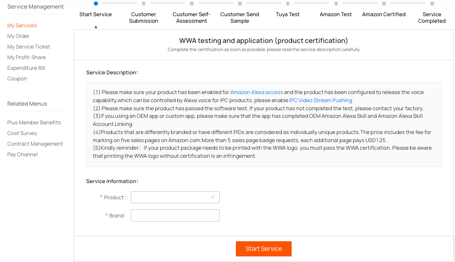 WWA Testing and Certification Application