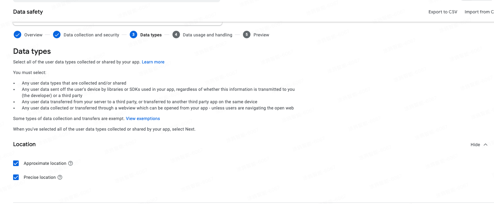Fill in Google Play's Data Safety Form