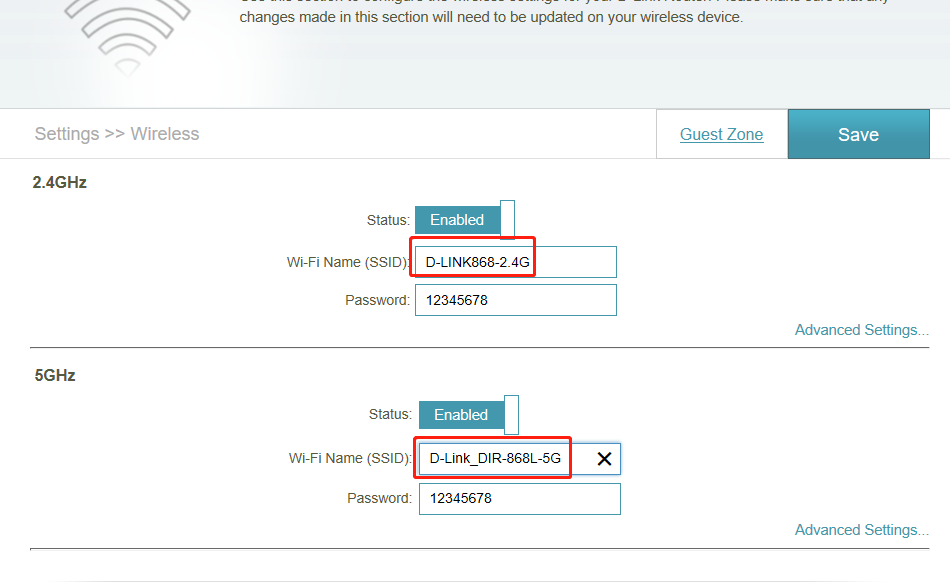  D LINK Router How To Configure Separate Wi Fi SSIDs For 2 4 GHz And 5 