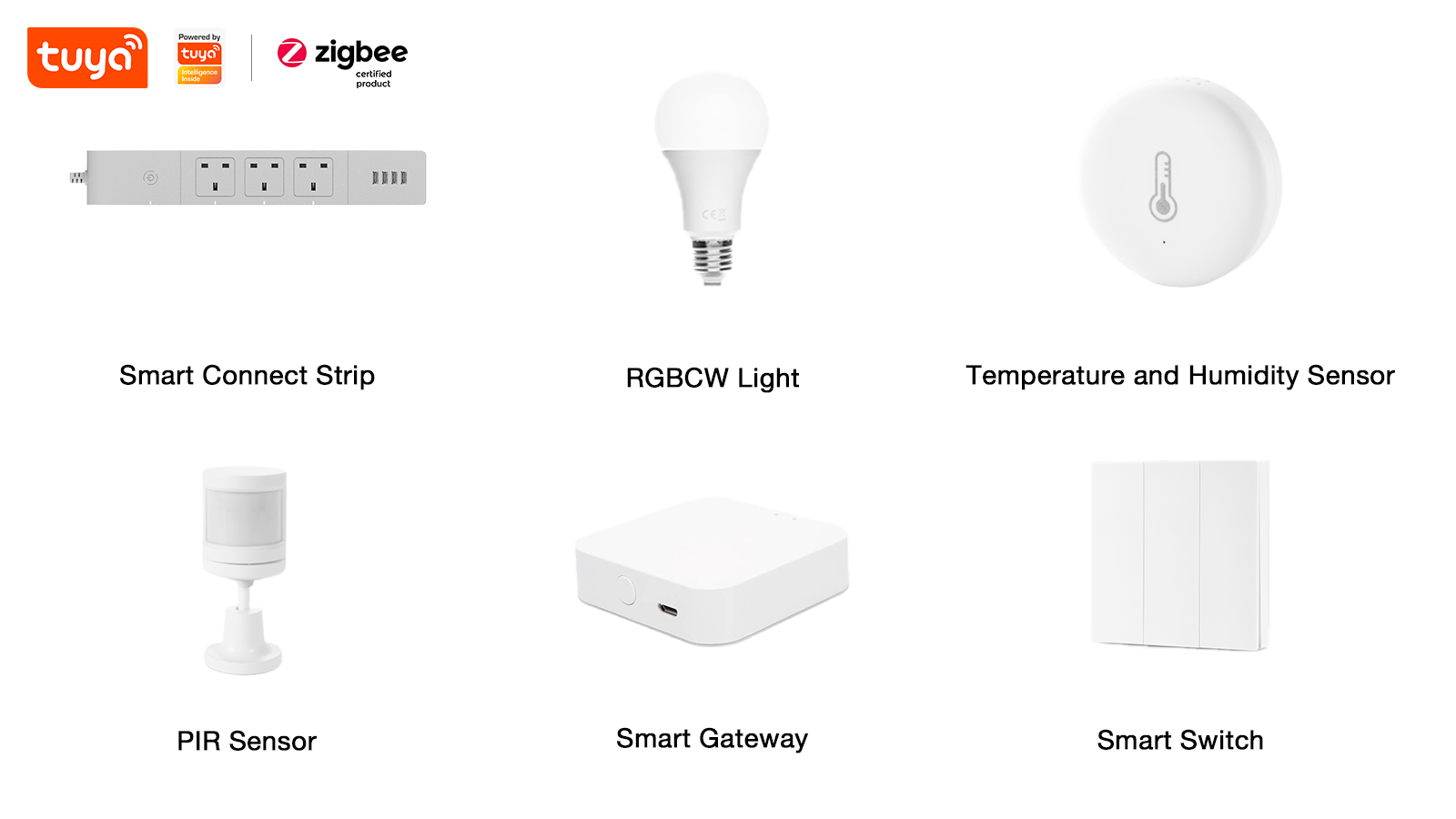 Zigbee certified products that are powered by Tuya