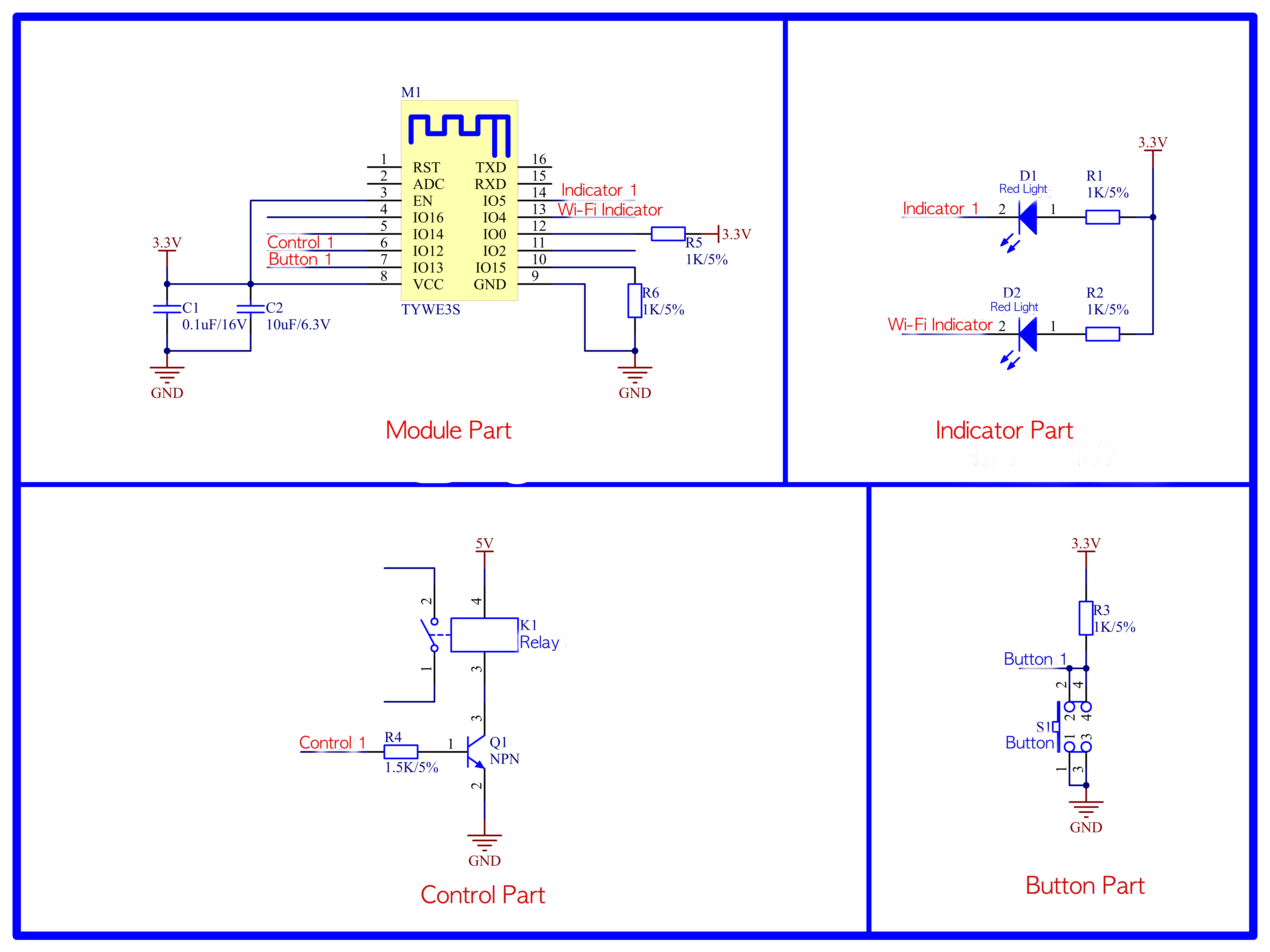 Typical application diagram of TYWE3S