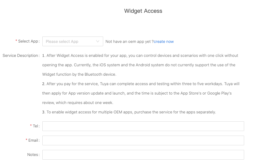 Widget Access